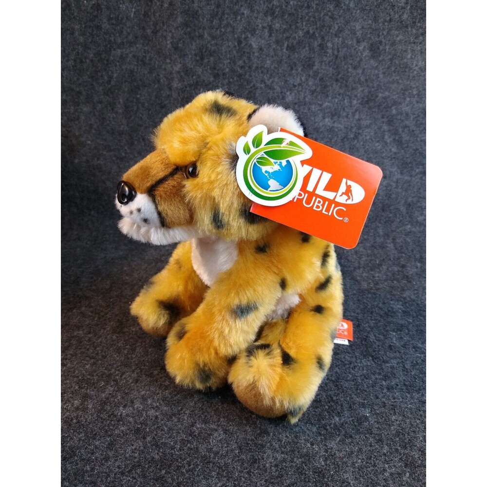Wild Republic Mini Baby Cheetah Gold Black Soft Plush Wild Cat w Hang Tags